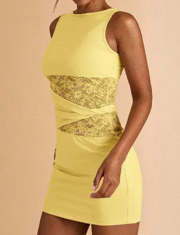Rochie scurta SHEIN, galben
