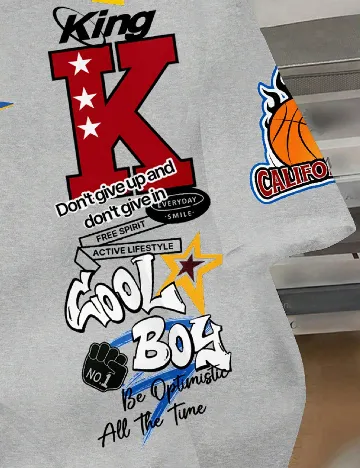 Tricou Shein Kids, gri