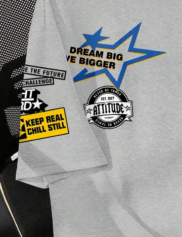 Tricou Shein Kids, gri