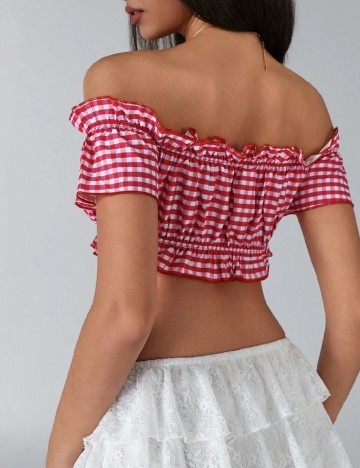 Top SHEIN, roz/rosu