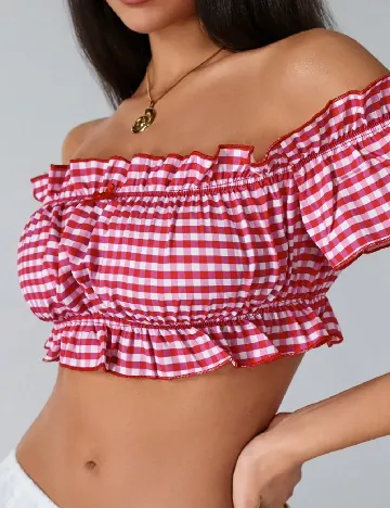 Top SHEIN, roz/rosu