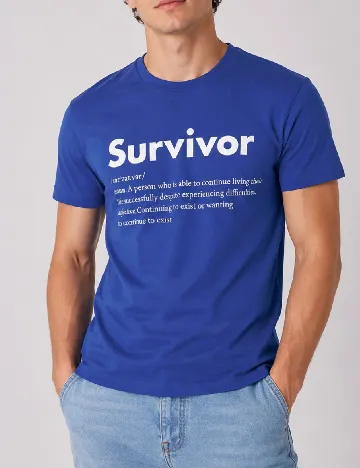 Tricou Bershka, albastru