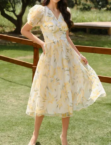 Rochie medie SHEIN, galben