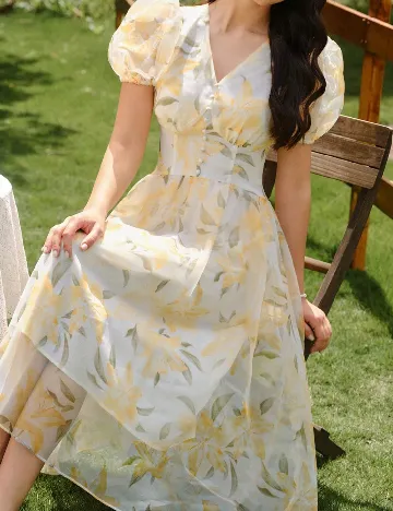 Rochie medie SHEIN, galben