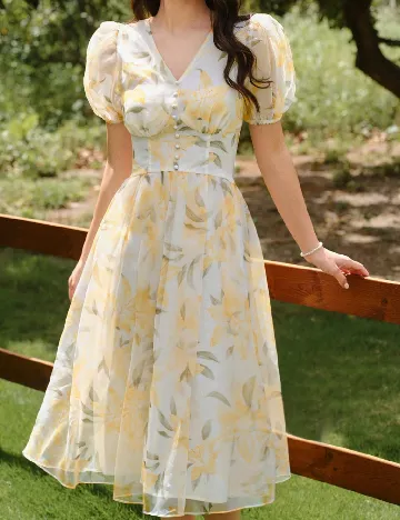 Rochie medie SHEIN, galben