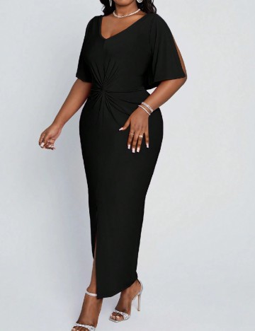 Rochie lunga SHEIN CURVE, negru