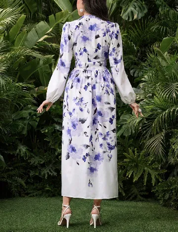 Rochie lunga SHEIN, alb/mov