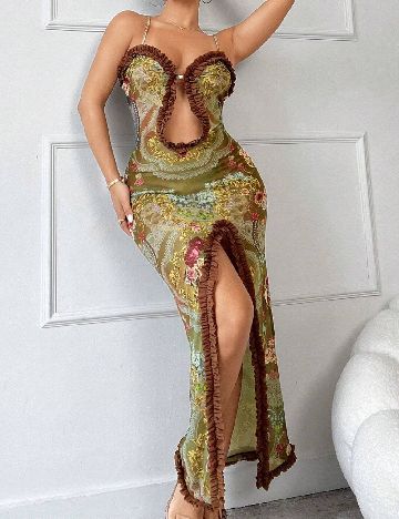 Rochie lunga SHEIN, verde