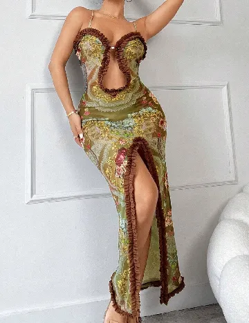 Rochie lunga SHEIN, verde