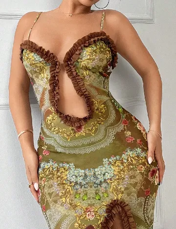 Rochie lunga SHEIN, verde