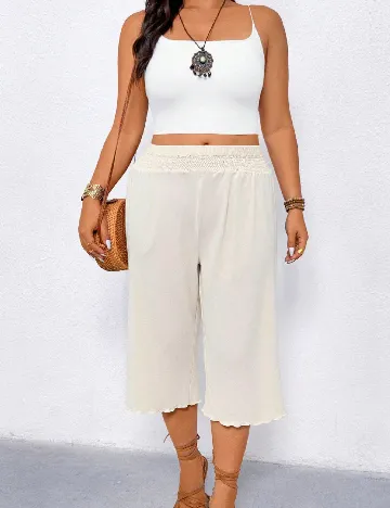 Pantaloni SHEIN CURVE, crem