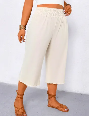 Pantaloni SHEIN CURVE, crem