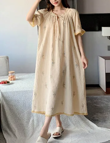 Rochie de noapte SHEIN, crem