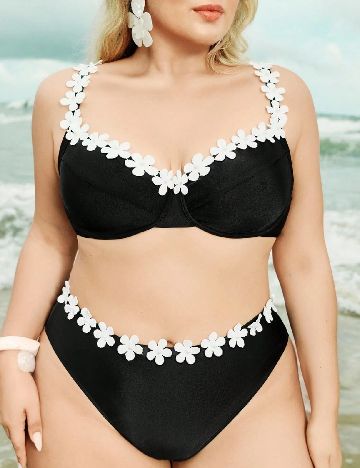 Costum de baie SHEIN CURVE, negru