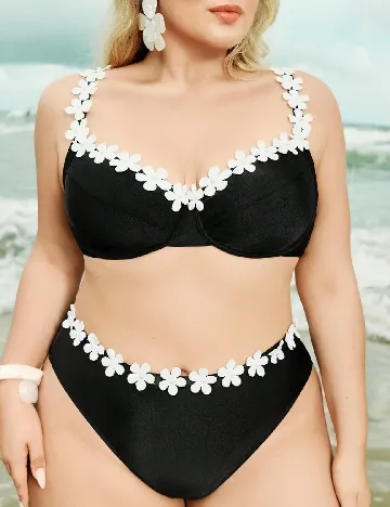 Costum de baie SHEIN CURVE, negru