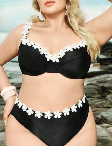 Costum de baie SHEIN CURVE, negru