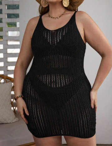 Rochie de plaja SHEIN CURVE, negru