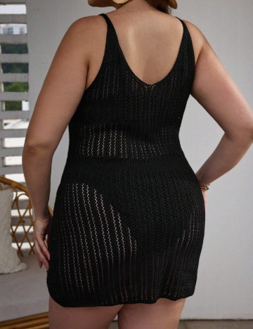 Rochie de plaja SHEIN CURVE, negru