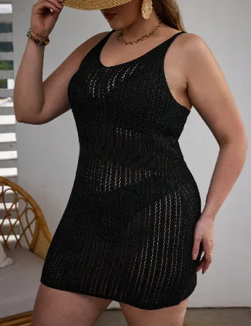 Rochie de plaja SHEIN CURVE, negru