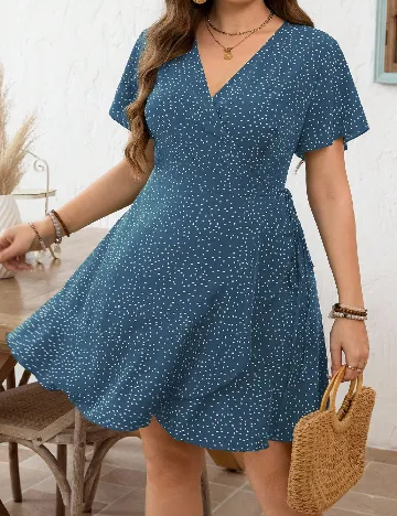 Rochie scurta SHEIN CURVE, albastru