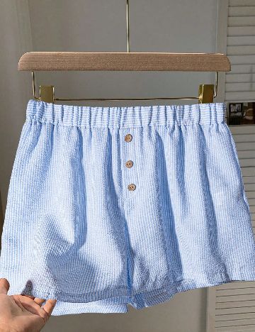 Pantaloni scurti SHEIN CURVE, albastru