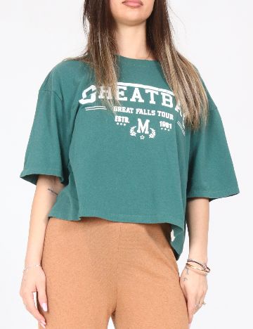 Tricou Pull&Bear, verde