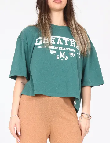 Tricou Pull&Bear, verde