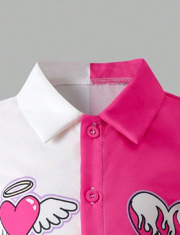 Rochie Shein Kids, alb/roz