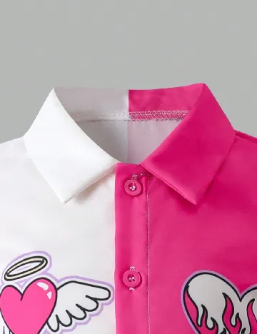 Rochie Shein Kids, alb/roz