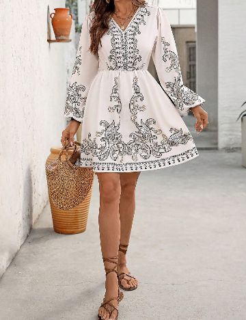 Rochie scurta SHEIN, ecru