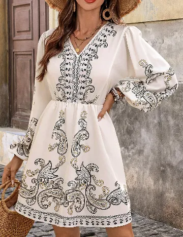 Rochie scurta SHEIN, ecru