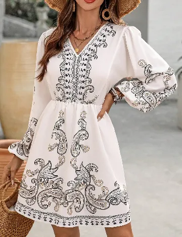 Rochie scurta SHEIN, ecru