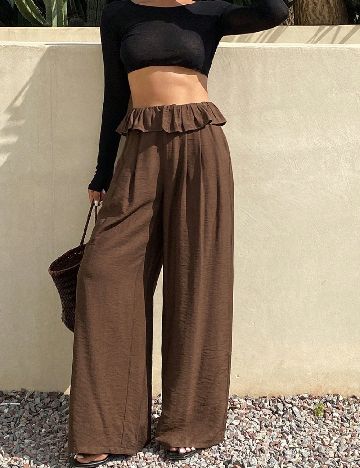 Pantaloni SHEIN, maro