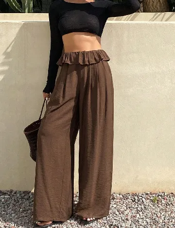 Pantaloni SHEIN, maro