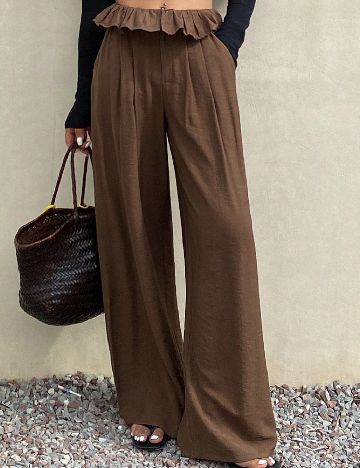 Pantaloni SHEIN, maro