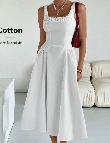 Rochie medie SHEIN, alb