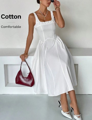 Rochie medie SHEIN, alb