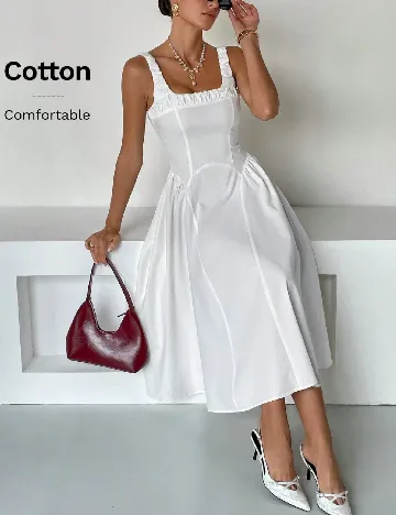 Rochie medie SHEIN, alb