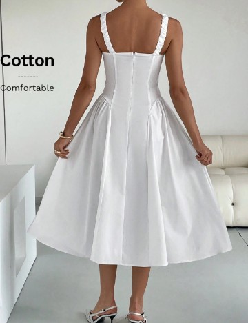 Rochie medie SHEIN, alb