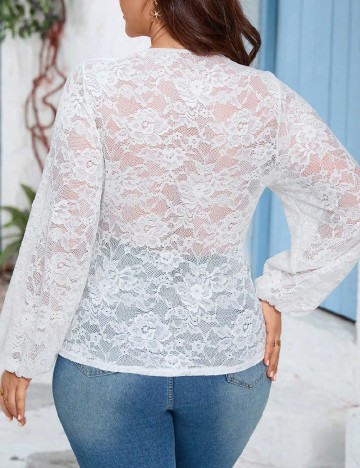 Bluza SHEIN CURVE, alb