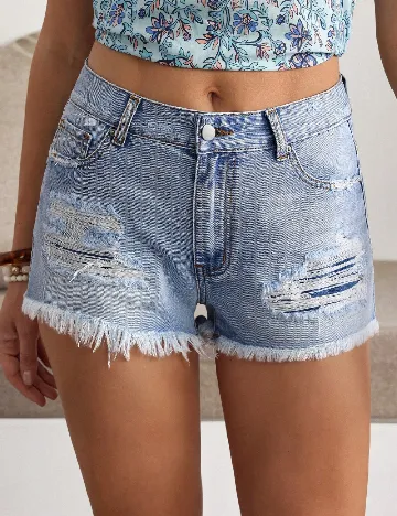 Pantaloni scurti SHEIN, albastru
