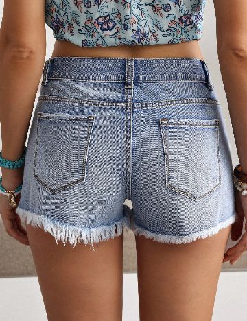 Pantaloni scurti SHEIN, albastru