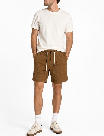 Pantaloni scurti Pull&Bear, maro