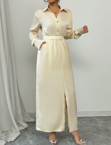 Rochie lunga SHEIN, crem