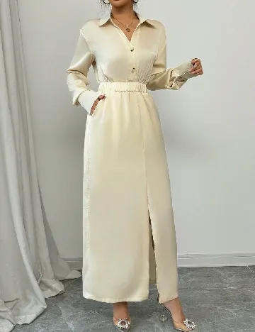 Rochie lunga SHEIN, crem