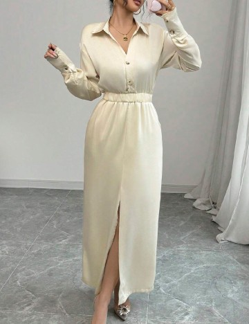 Rochie lunga SHEIN, crem