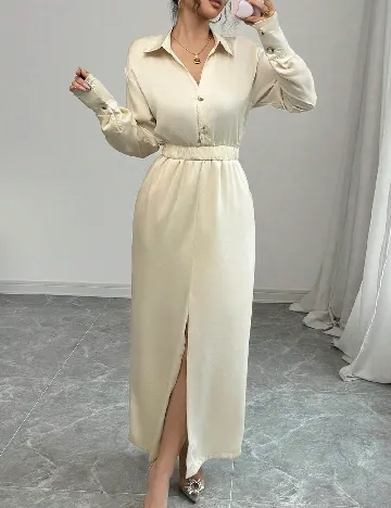 Rochie lunga SHEIN, crem