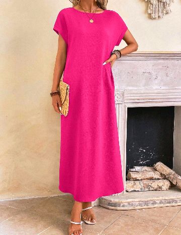 Rochie lunga Emery Rose, roz