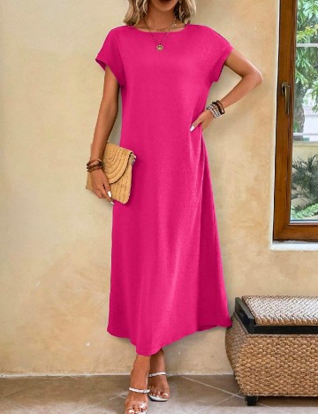 Rochie lunga Emery Rose, roz
