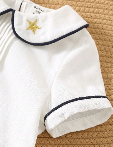 Compleu Shein Kids, alb/bleumarin